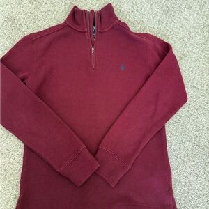 Burgundy Half-Zip Sweater